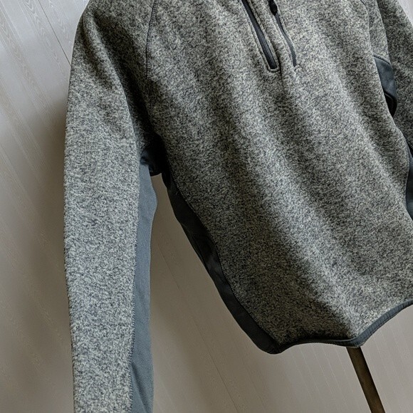 Beverly Hills Polo Club Sweater Men X-Large Fleece Quarter Zip Pullover Gray XL - Picture 4 of 9